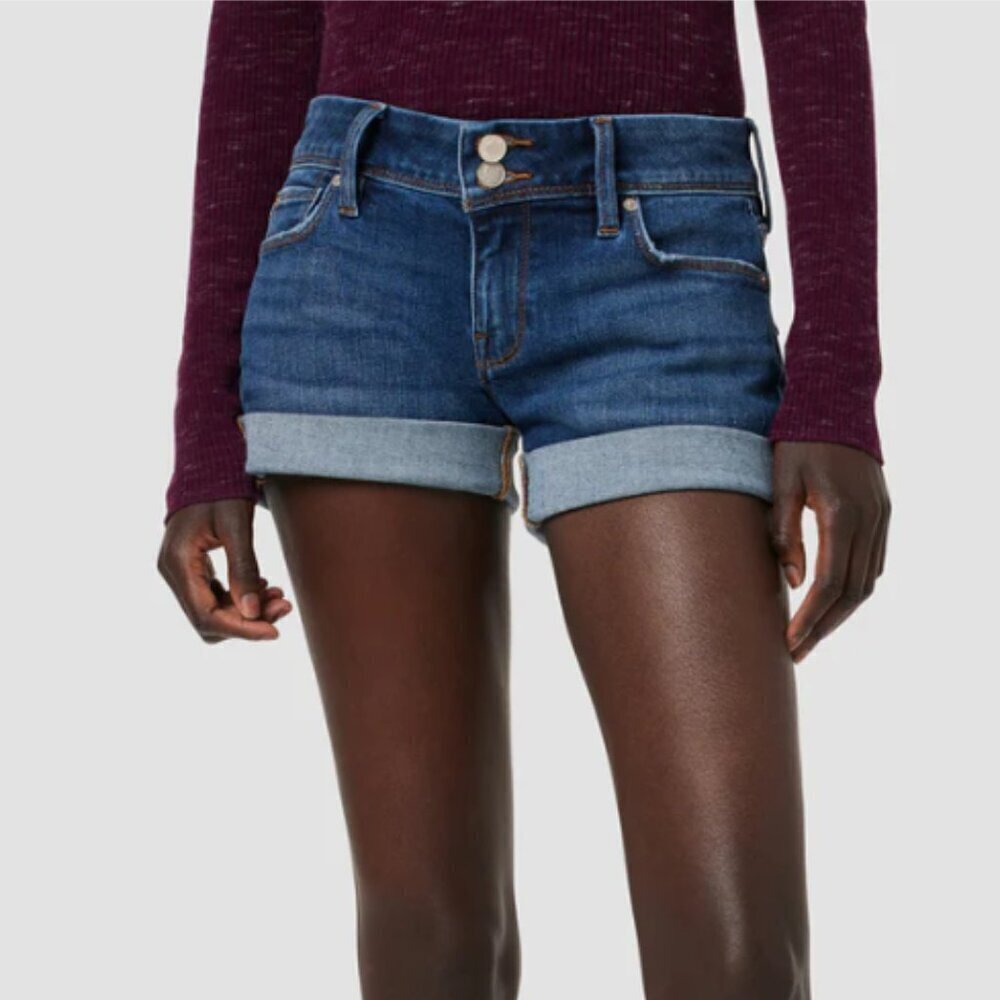 Hudson Croxley Mid Thigh Cuffed Shorts Women Size 25